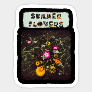 Summer Flowers in a Field Sticker